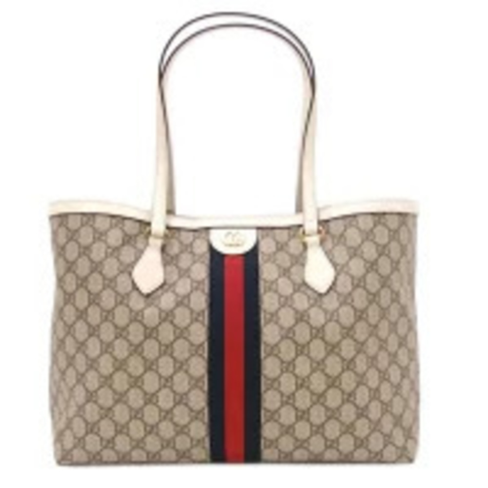 GUCCI Ophidia GG Supreme Tote Bag White SA